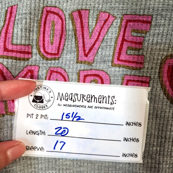 Wildfox Kids Girlfriend Thermal Love More Sz M 7/8 - Picture 5 of 5